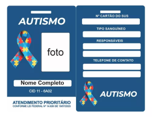 crachá autismo para editar e imprimir - Caminhos do Autismo